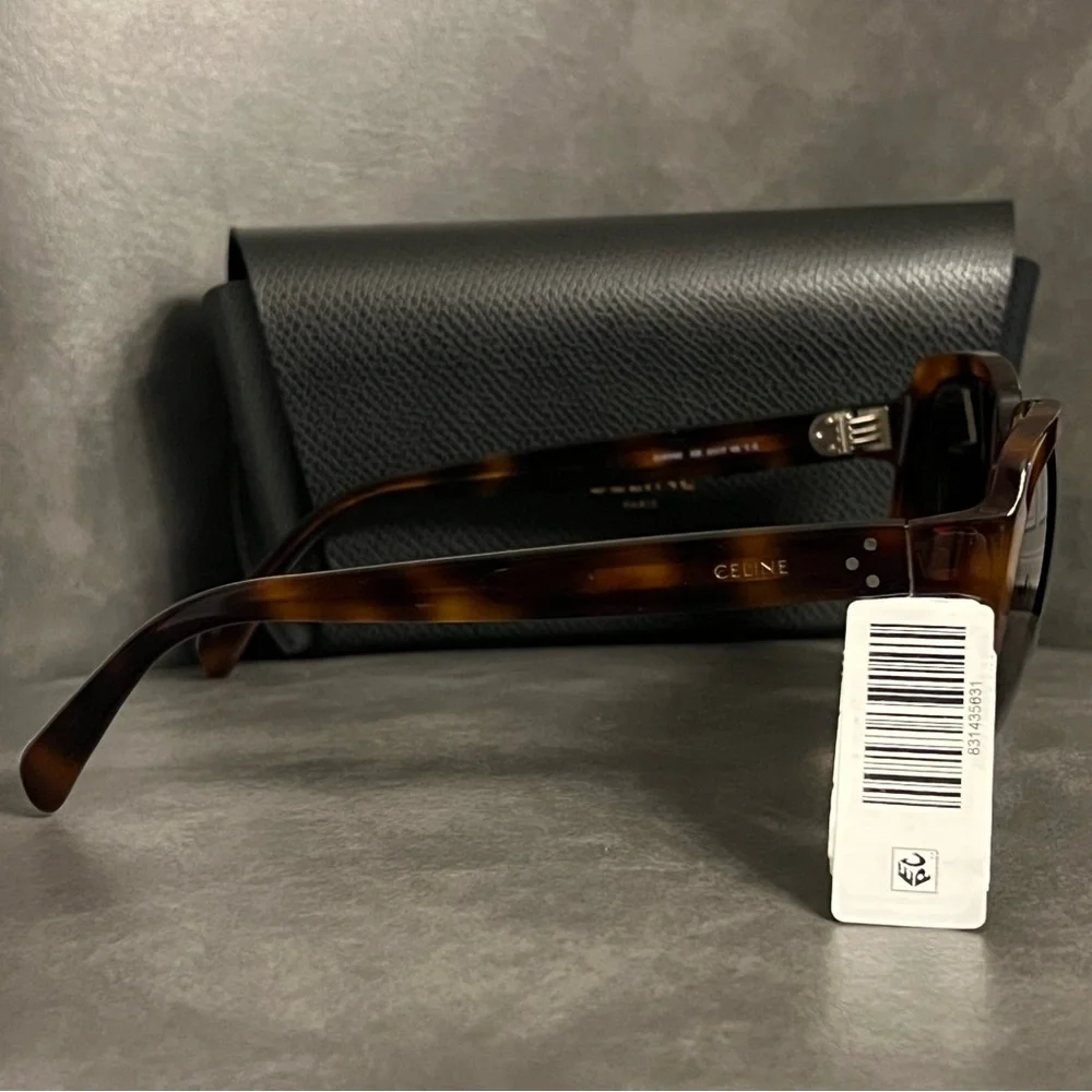 Celine CL40146I 53K Brown Square Gradient Sunglasses Tortoise Shell NWT - Picture 9 of 11